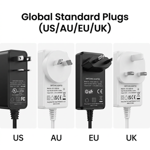 Adaptateur secteur universel <span class=keywords><strong>12V</strong></span> 1A AC/DC avec prises US, AU, EU, UK – <span class=keywords><strong>Alimentation</strong></span> à découpage universelle pour CCTV, applications médicales et industrielles - Product Image 1