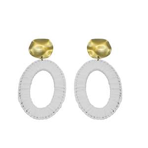 Boucles d'oreilles pendantes pour femmes E295-E150-0495B, style bohème géométrique, plaqué or, acier inoxydable 316L - Product Image 1