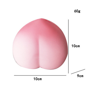 Jouet anti-stress en PU souple à montée lente en forme de pêche, idéal pour les cadeaux promotionnels (vente en gros) - Product Image 5