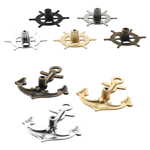 Gagang Roda Kapal Jangkar Nautikal dari Paduan Seng dengan Lubang Tunggal untuk Perlengkapan Furnitur Lemari Dapur (Mediterranean) - Product Image 5