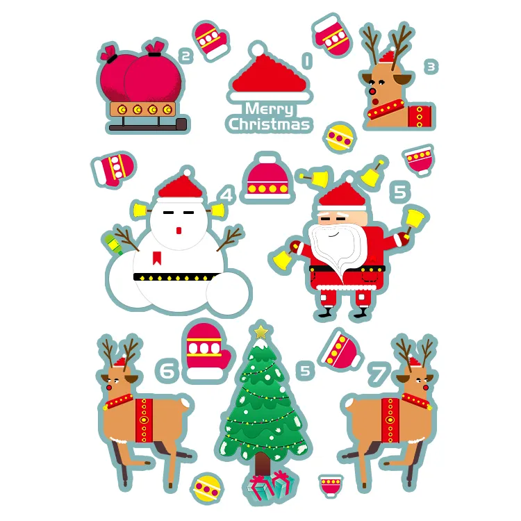 Подарочная елка, рулон, украшение для стены и окна, рождественские <span class=keywords><strong>наклейки</strong></span> для детей