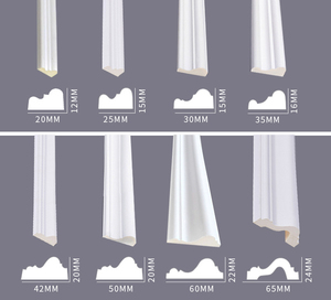 Moulures Décoratives Murales avec Ligne <span class=keywords><strong>Dorée</strong></span>, Plinthe Murale PS, Ligne Décorative Intérieure pour Garniture de Décoration Murale, Kit de Panneaux de Plinthes - Product Image 4