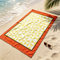 OEM Wholesale Custom High-quality 100% Cotton Eco-friendly Quick-drying Sand-proof Printed Beach Towel for Beach Bath Travel
