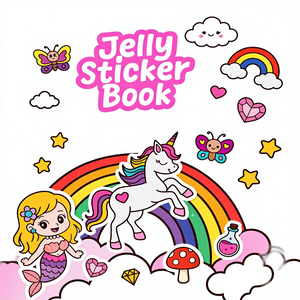 Custom Sticker <strong>Book</strong> 50 Reusable Stickers PP/Non-woven Fabric Girls Ages 3-5 <strong>Easter</strong> Basket Stuffers Gift Ideas No Mess Travel - Product Image 4
