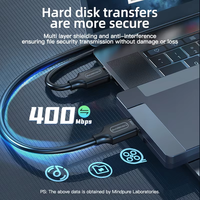 Mindpure Cable Extensor de Datos Mini USB 3.0 Macho a Macho de 0.5m 1m 1.5m 2m 3m, Accesorios de Computadora para Impresoras