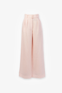 Pantalon droit élégant et décontracté à taille haute avec ceinture pour femme LEDUO, été et printemps - Product Image 3