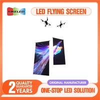 P15 Drone Show Flying Led Mesh Affichage Écran pliable Led Magic Carpet Écran Drone Show Hologramme Affichage à vendre