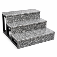 Marches d'escalier modernes en granit naturel 30x300x1000cm Gris roseâtre Haute résistance à l'abrasion Poli Traité thermiquement