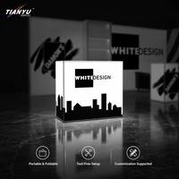Comptoir de caisse de vente au détail personnalisé en tissu SEG imprimé, bureau de stand pop-up portable, support lumineux en aluminium pour promotion de marque