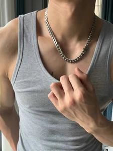 Nuova <span class=keywords><strong>canotta</strong></span> sportiva estiva Casual in cotone 100% leggero per il Fitness con costine da <span class=keywords><strong>uomo</strong></span> che corre da allenamento elastica aderente al sudore - Product Image 4