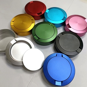Bán buôn Anodized nhôm snus cho trường hợp 3 lớp snuffbox container với nắp đôi CNC gia công nicotin kim loại thuốc lá tins - Product Image 1