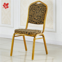 Chaise de Banquet Empilable Bleu Royal pour Hôtel, Chaises de Salle à Manger Modernes Dorées, Vente en Gros