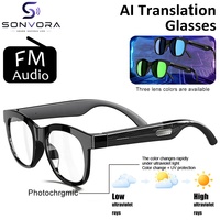 Lunettes Audio Intelligentes F09 à Verres Photochromiques avec Traduction IA et Radio FM Indépendante Deux-en-un pour les Passionnés de Cyclisme et de Course à Pied