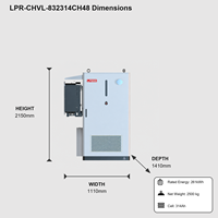 Batterie de stockage d'énergie haute tension grande capacité 261 kWh 832 V, refroidissement liquide, armoire ESS extérieure LiFePO4 314 Ah, usage commercial, IP55