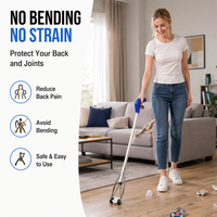 Pince ramasseuse pliable robuste pour déchets et objets, pour personnes âgées