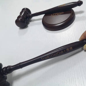 Handcrafted Polished Burlywood <strong>Wooden</strong> Hammer Mallet Judge Law Lawyer Auctioneer Gavel Set Customizable Multifunction Office <strong>Desk</strong> - Product Image 5