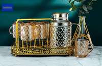 Pichet à thé chaud haute verrerie en Borosilicate bouilloire 6 pièces tasse pichet ensemble boîte-cadeau fleur motif ambre couleur transparente usine