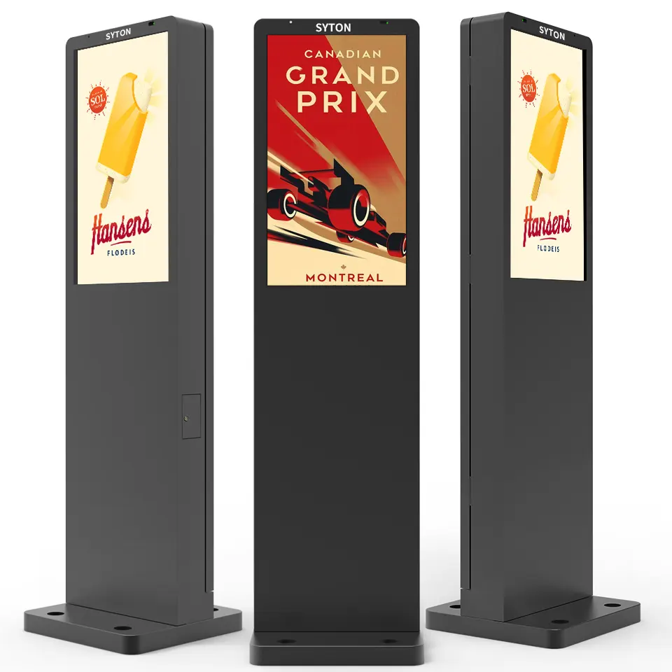 43 55 Zoll Boden stehen im Freien Digital Signage Werbe ausrüstung LCD-Display Kiosk außerhalb Werbe bildschirm