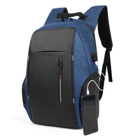 Sac à dos pour ordinateur portable professionnel, directement de l'usine, en PVC imperméable, fermeture éclair, minimaliste, avec port USB, logo personnalisé, OEM ODM, unisexe, 20-39L