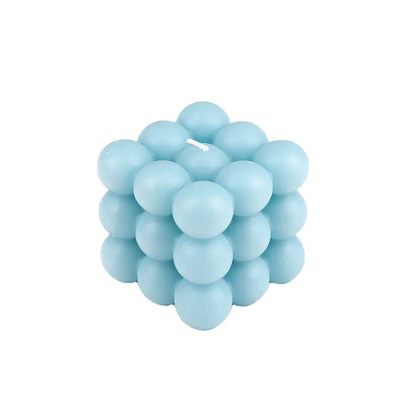 2022 nuovo fatto a mano colorato Rubik lusso cubo palla forma personalizzata aromaterapia etichetta privata profumata cera di soia <span class=keywords><strong>candela</strong></span> bolla Kerzen