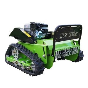 Broyeur d'herbe professionnel sur chenilles, mini-tondeuse thermique 4 temps à fléaux pour déchiquetage et paillage - Product Image 1