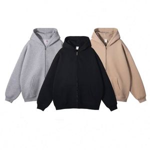 Sudaderas con Cremallera Personalizadas al por Mayor con Logotipo Impreso, 420 Gramos, Sudaderas con Cremallera Extra Grandes de Felpa de Algodón Grueso de Alta Calidad - Product Image 1