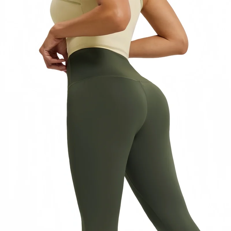 Women's High Waisted Yoga Leggings with Butt Lifting Design Tummy Control Naked Feeling Workout Pants for Running No Camel Toe
