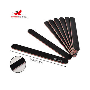 Lima de Uñas Profesional Negra Recta, 100/180 Granos, Lima de Uñas Resistente, Envío Directo a Bajo Precio, Compra Mixta - Product Image 2