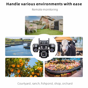 Heimsicherheit 4K 4-Linsen WLAN-Kameras für Innen-/Außenbereich mit Audio und Video-Live-Feed über Handy-App - Product Image 5