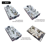 Offre Spéciale – Maison Conteneur Moderne Quatre Saisons Étanche à Structure Solide – Bureau Préfabriqué Extensible – Villa Modulaire pour Chantier de Construction
