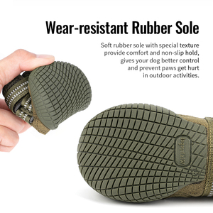 Bottes <span class=keywords><strong>pour</strong></span> <span class=keywords><strong>chien</strong></span> Winhye en gros, imperméables, coupe-vent, en maille douce, confortables, durables, réfléchissantes, antidérapantes et ajustables <span class=keywords><strong>pour</strong></span> l'extérieur - Product Image 4