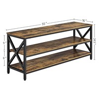 Meuble TV industriel 55 "meuble TV pour salon centre de divertissement table console TV avec cadre en métal