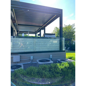 Pergola en aluminium sur mesure avec toit à lames orientables électriques, <span class=keywords><strong>abri</strong></span> <span class=keywords><strong>de</strong></span> <span class=keywords><strong>jardin</strong></span> étanche <span class=keywords><strong>pour</strong></span> patio, <span class=keywords><strong>jardin</strong></span> et projets commerciaux - Product Image 3