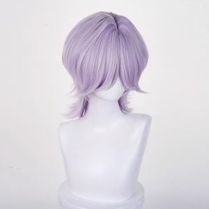 批发Saja男孩神秘假发Cosplay 40厘米中长浅紫色KPOP Bobo动漫合成Cosplay假发 - Product Image 2