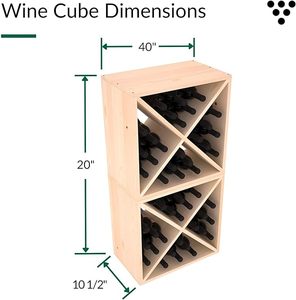 Porte-bouteilles à vin personnalisé de haute qualité, Amérique, 48 bouteilles, porte-bouteilles à vin modulaire premium, <span class=keywords><strong>cube</strong></span> <span class=keywords><strong>empilable</strong></span>, porte-bouteilles à vin mural en <span class=keywords><strong>bois</strong></span> - Product Image 3