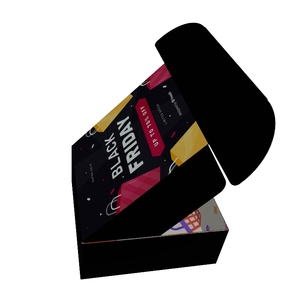 Boîte <span class=keywords><strong>d</strong></span>'expédition en carton ondulé finition mate pour chaussettes en fourrure, vêtements, <span class=keywords><strong>bijoux</strong></span>, expositions, soins de la peau, shampoing, avec dorure à chaud, recyclable - Product Image 3