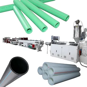 Plastic PVC, PPR, PE, HDPE, Water Pipe Electric Hose Conduit Drain Pipe Production Extrusion Line HDPE Tube Making Machine