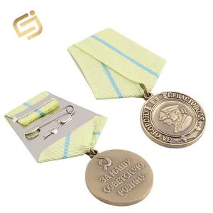 Бесплатный образец на заказ дешевые 3d ограждения Спортивная металлическая медаль с лентой