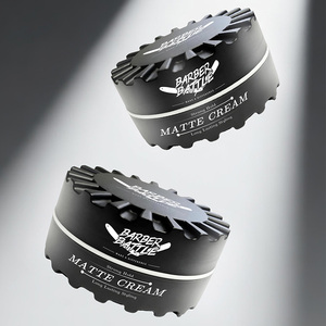 BARBERBATTLE Crème coiffante mate pour <span class=keywords><strong>cheveux</strong></span>, tenue moyenne flexible, texturisante et volumisante, sans résidus et non collante, produits capillaires pour hommes - Product Image 1