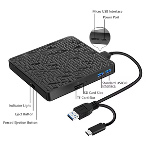 Grabadora de <span class=keywords><strong>Blu</strong></span>-<span class=keywords><strong>ray</strong></span> Multifuncional de Alta Velocidad USB/Tipo-C, Unidad Óptica Externa de <span class=keywords><strong>DVD</strong></span>/BD para Computadora Portátil, Móvil y de Escritorio - Product Image 3