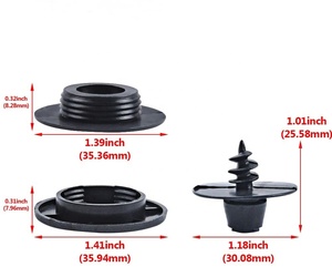 Clips de fixation universels pour tapis de voiture pour VW, BMW, Audi, <span class=keywords><strong>Skoda</strong></span>, Seat, Ford, Opel, Porsche, bouton-pression rond - Product Image 2