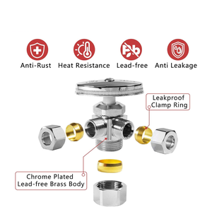 Válvula de Bola de Latón para Baño KLOE KLOE9802 1/2 SWT X 3/8 OD, Recta, de Múltiples Vueltas, Manual, con Garantía de 5 Años, Gran Venta - Product Image 6