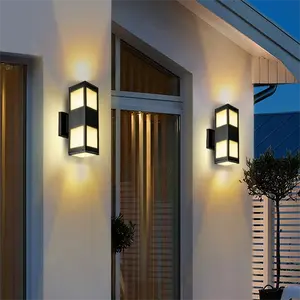 Outdoor Up And Down Wall Mount Lights Exterior Aluminum Modern Wall Sconce Lighting