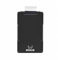 Portefeuille minimaliste en aluminium pour homme, anti-RFID, porte-cartes, pince à billets, logo personnalisé, cartes de visite