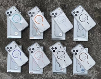 Coques de téléphone de luxe ultra-fines antichoc à chargement magnétique sans fil pour iPhone 17 15 18 Pro Max, coque transparente S25 S26 Ultra