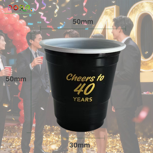 Custom Company Logo 2oz PS Plastic Disposable Hot Mini Shot Cups 100 Count Bulk Promotional Modern Party Anniversary Events Dora