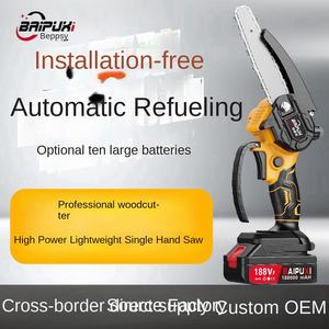 Tronçonneuse électrique au lithium industrielle portative de 6 pouces 8 pouces à une main pour la batterie rechargeable transfrontalière de coupe d'<span class=keywords><strong>arbre</strong></span> - Product Image 4