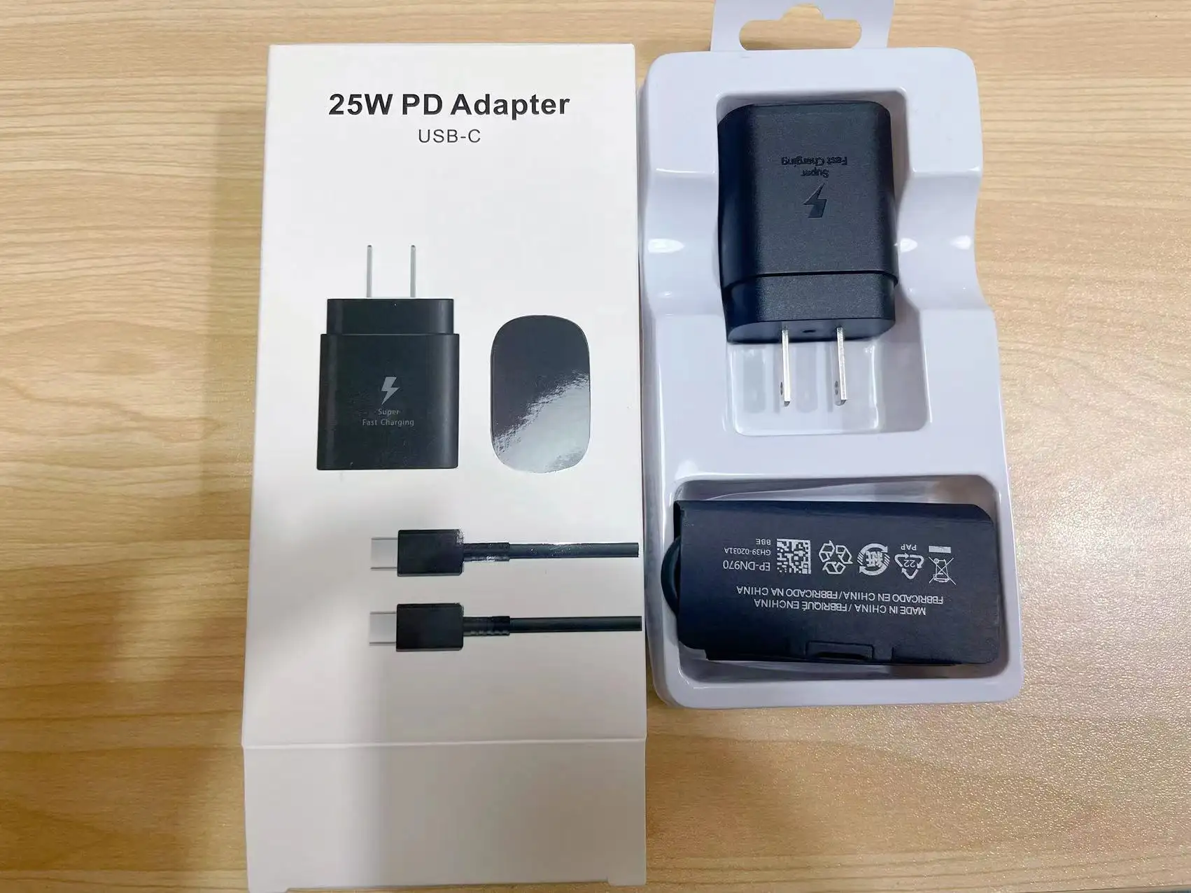Typ C 25 W Überschnelles Ladegerät für Reisen Power Adapter für Original Samsung Galaxy S24 23 Note20 USB C Wand-Handyladegerät