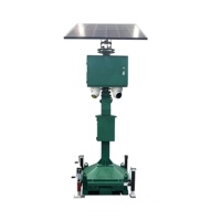 Torre de CCTV Portátil con Energía Solar, Paneles Solares de 420W, Batería de Litio, Mástil Manual de 4m para Seguridad en Almacenes Exteriores