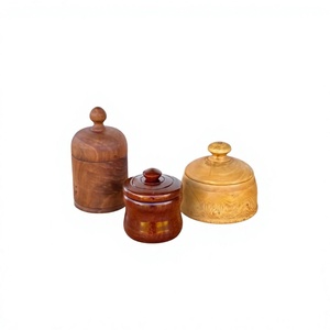Tarro de Miel de Madera Hecho a Mano, Apto para Lavavajillas, Calentable, Tapa Abatible Hermética, Preserva la Frescura, Diseño Tradicional Chino - Product Image 3